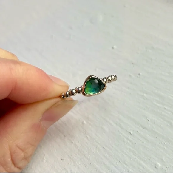 Salty Boat Studios Sea glass sterling silver ring - Picture 3 of 6